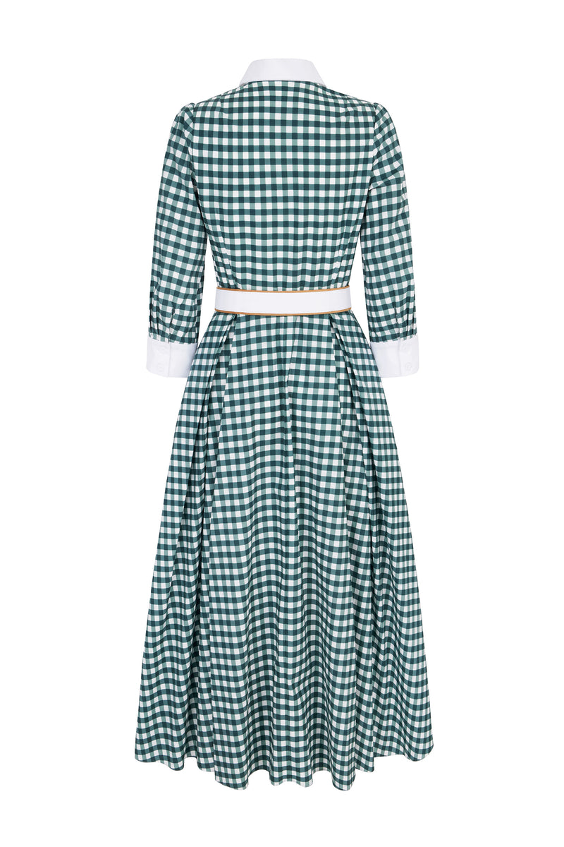 Load image into Gallery viewer, Centre Court Shirt Dress Gingham Cotton