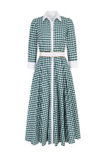 Load image into Gallery viewer, Centre Court Shirt Dress Gingham Cotton