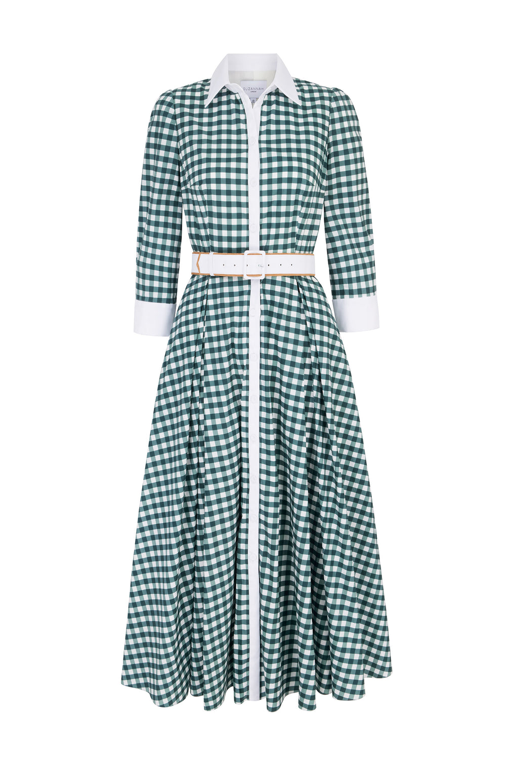 Load image into Gallery viewer, Centre Court Shirt Dress Gingham Cotton