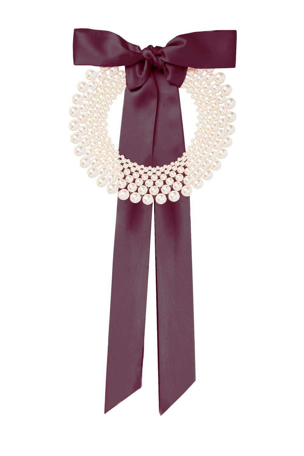Load image into Gallery viewer, Lucy Midi Dress, Chunky Pearl Collar &amp; Cape Aubergine