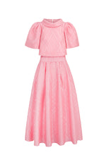 Load image into Gallery viewer, Clara Set Coral Geometric Cloqué - ARCHIVE SALE