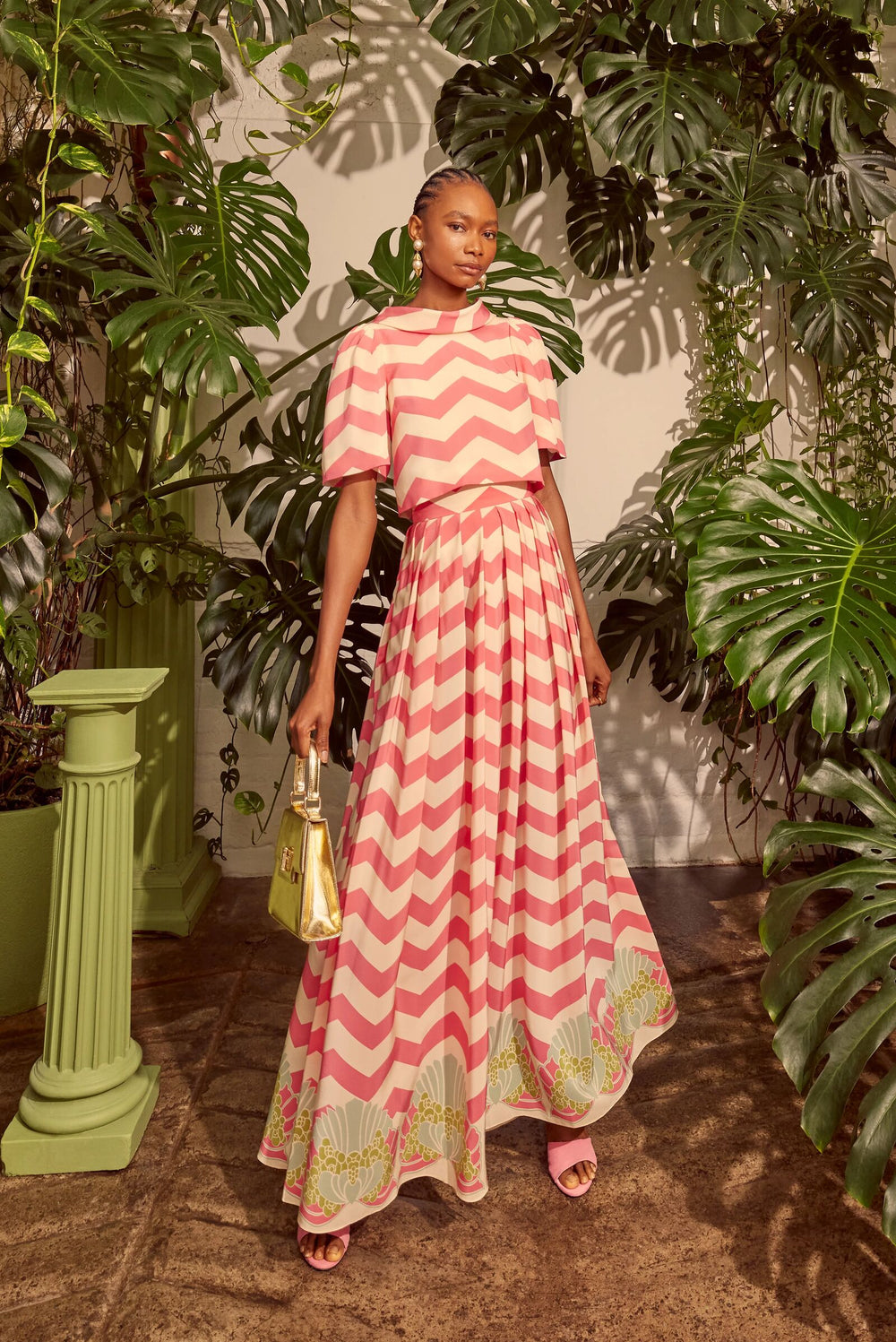 Load image into Gallery viewer, Palm Beach Skirt Pink Chevron