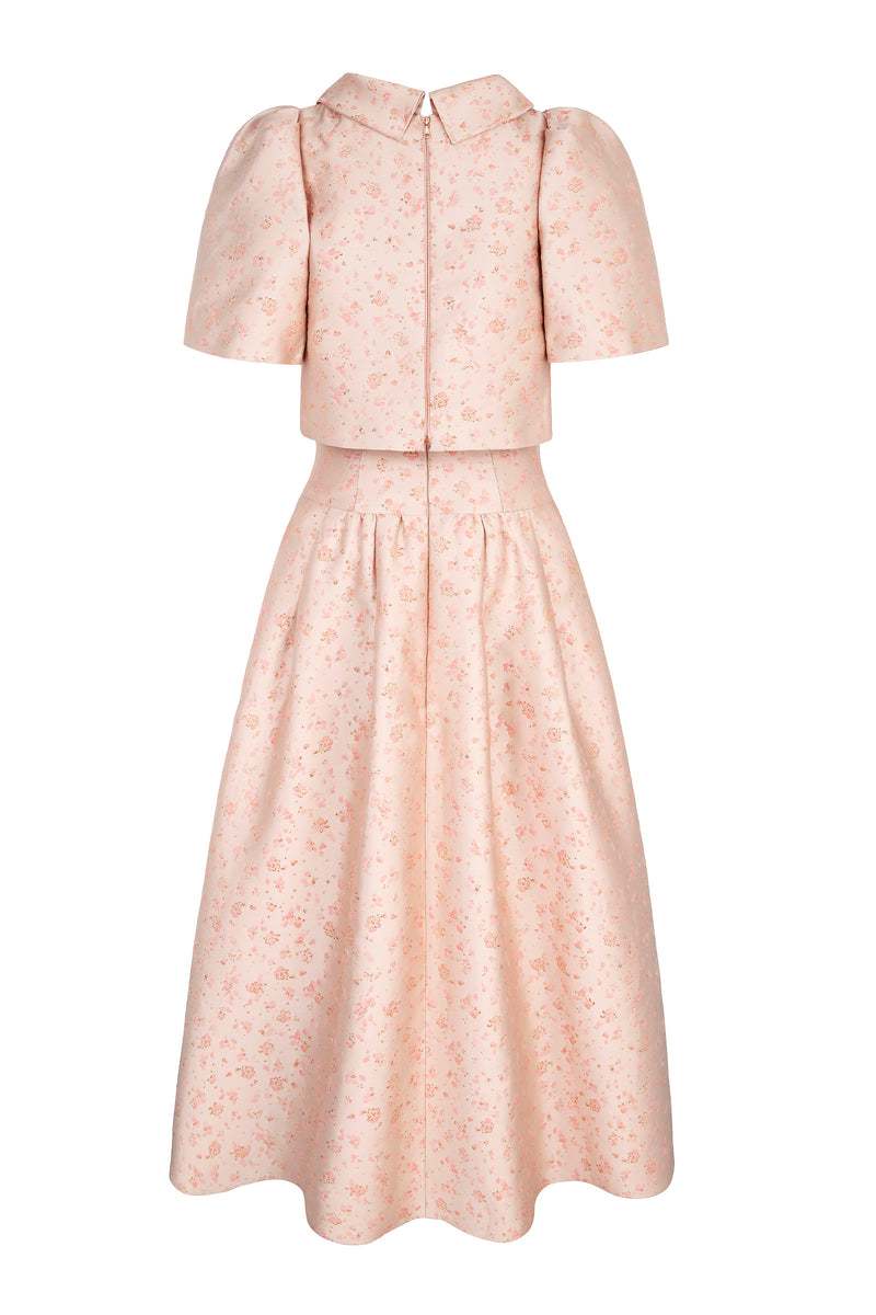 Load image into Gallery viewer, Clara Set Heirloom Brocade Rose and Gold