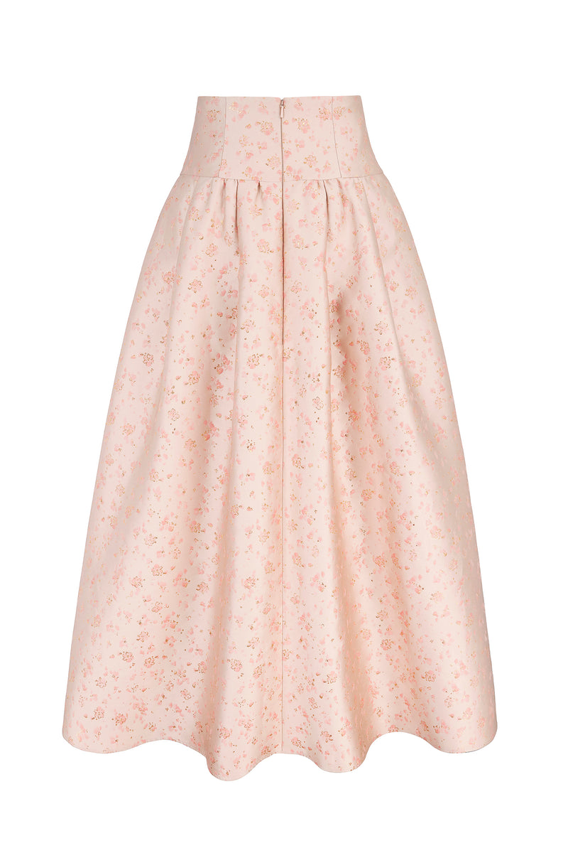 Load image into Gallery viewer, Clara Skirt Heirloom Brocade Rose and Gold