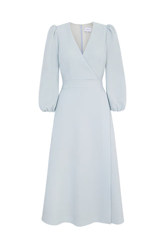 Clemmie Dress Wool Crepe Eucalyptus