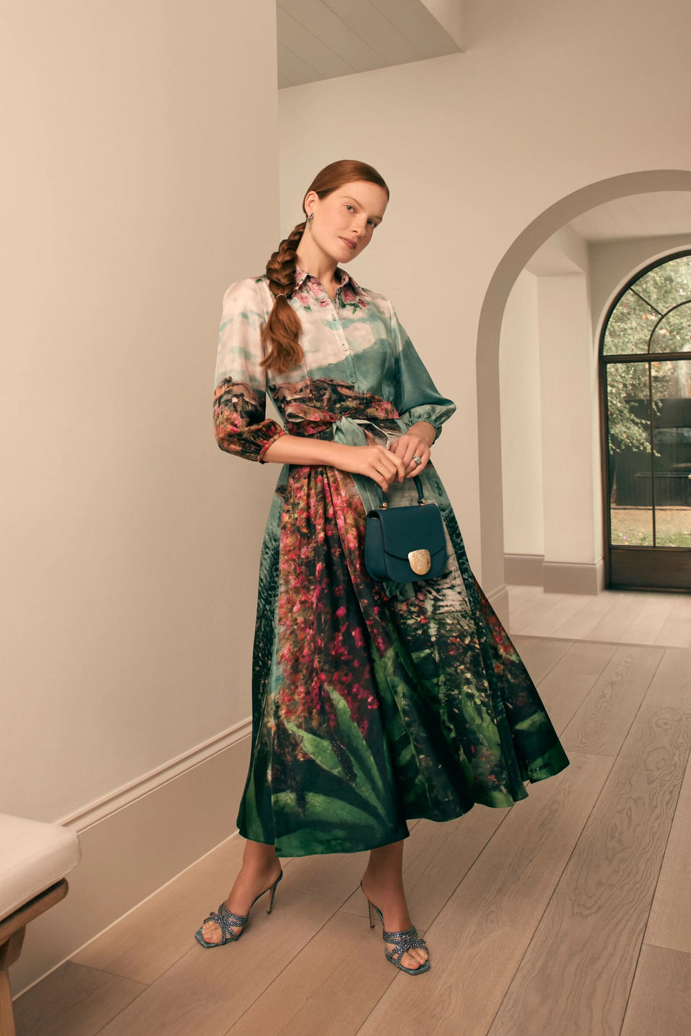 Load image into Gallery viewer, Como Silk Twill Shirt Dress x Sophie Amelia Knight