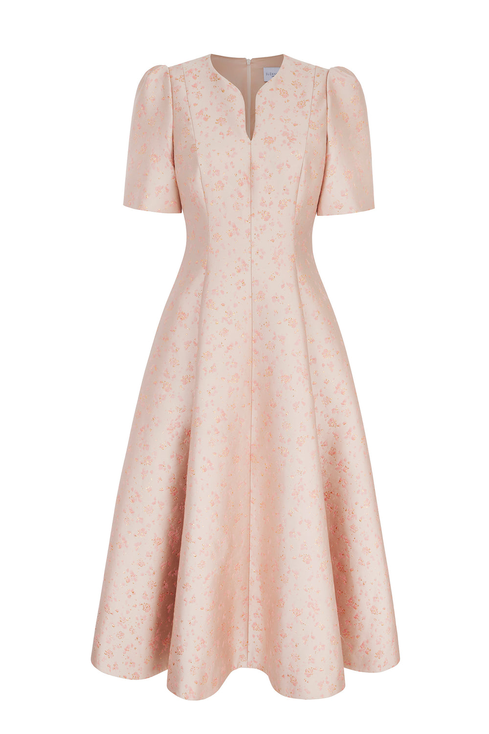 Load image into Gallery viewer, Constanza Dress Heirloom Brocade Rose and Gold