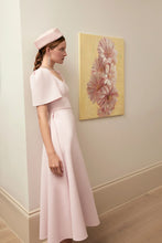 Load image into Gallery viewer, Cordelia Dress and Cape Set  Frosted Pink Cloqué