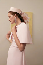 Load image into Gallery viewer, Cordelia Dress And Cape Set Frosted Pink Cloqué