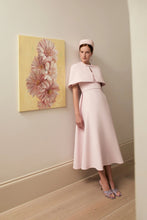 Load image into Gallery viewer, Cordelia Dress and Cape Set  Frosted Pink Cloqué