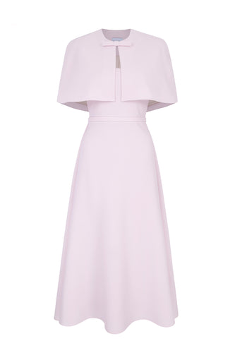 Cordelia Dress and Cape Set  Frosted Pink Cloqué