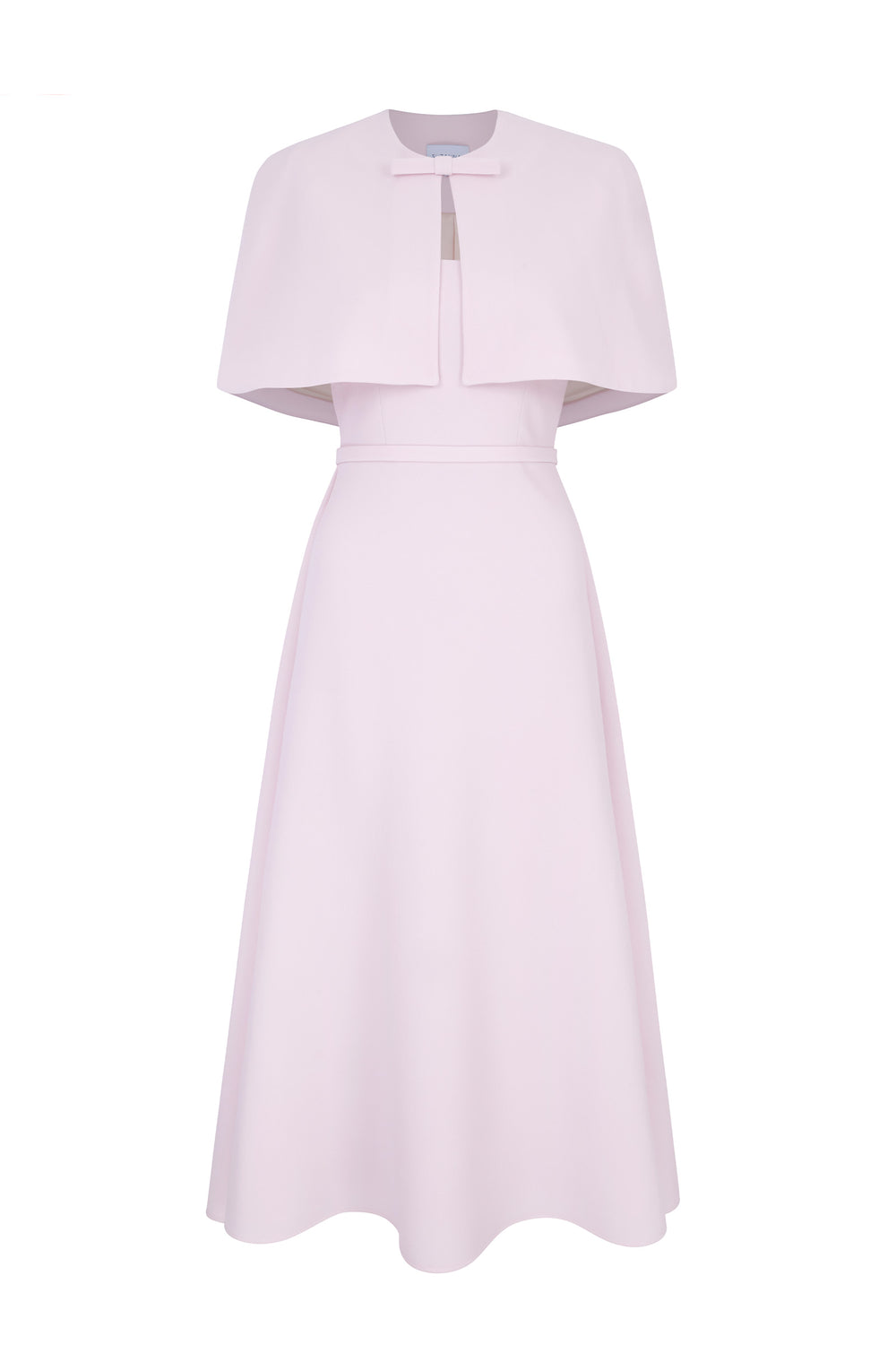 Load image into Gallery viewer, Cordelia Dress and Cape Set  Frosted Pink Cloqué