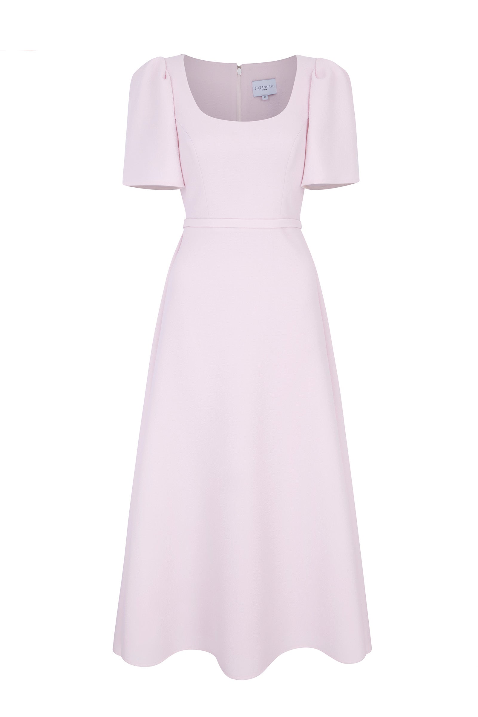 Cordelia Dress And Cape Set Frosted Pink Cloqué – Suzannah London