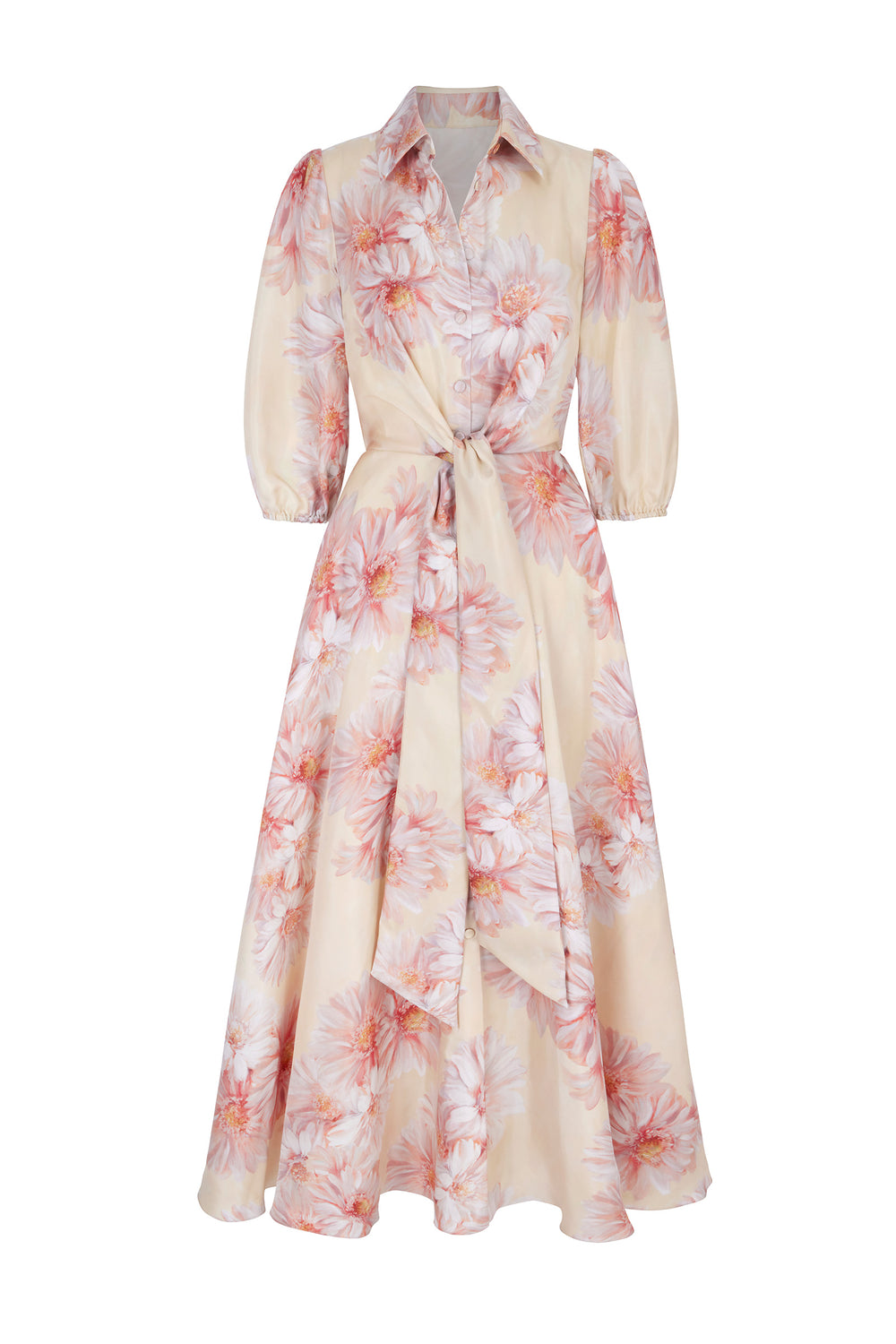 Load image into Gallery viewer, Crawford Lemon Gerbera Silk Dress x Marieluise Bantel