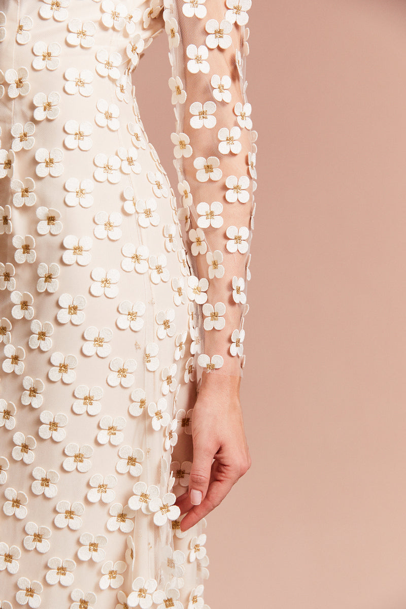 Load image into Gallery viewer, Daisy Gown Appliqué Lace