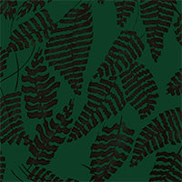 Load image into Gallery viewer, Dark Green Fern Leaves Crepe De Chine