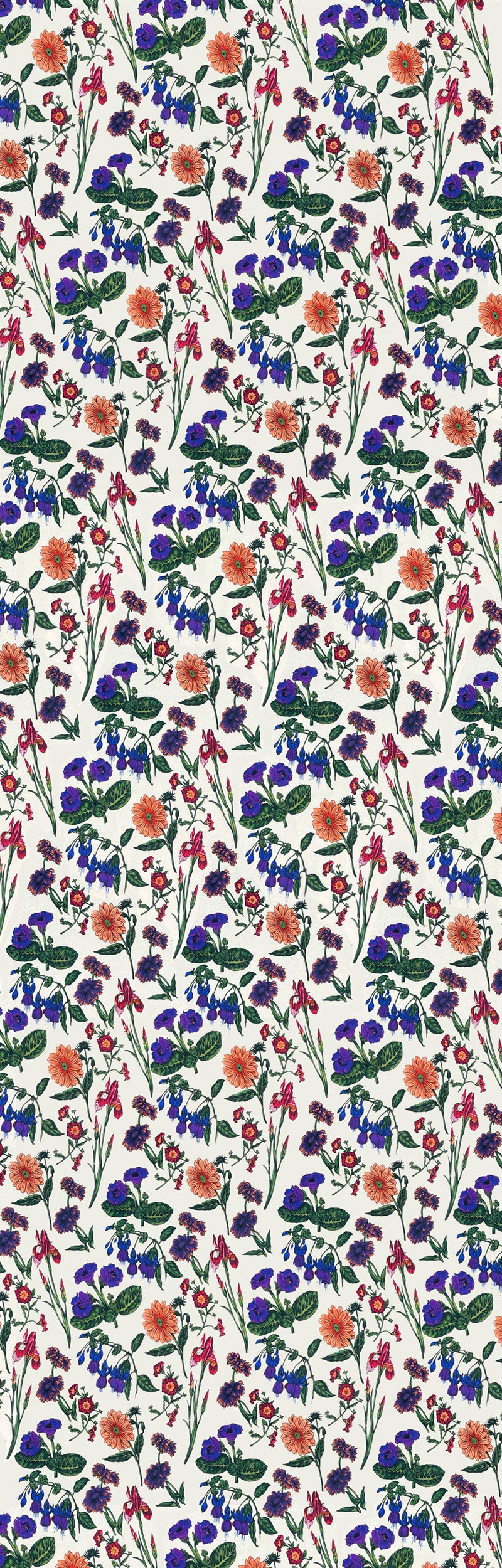 Load image into Gallery viewer, Dark Floral Meadow Crepe De Chine