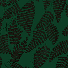 Load image into Gallery viewer, Dark Green Fern Leaves Crepe De Chine
