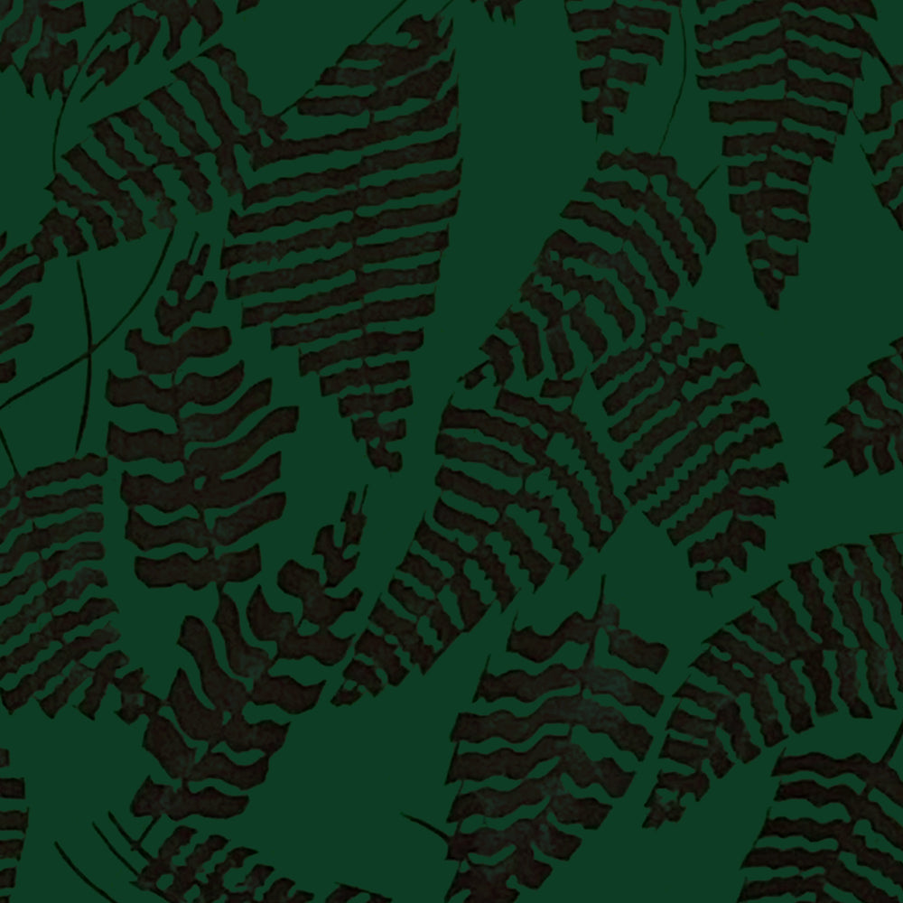 Load image into Gallery viewer, Dark Green Fern Leaves Crepe De Chine