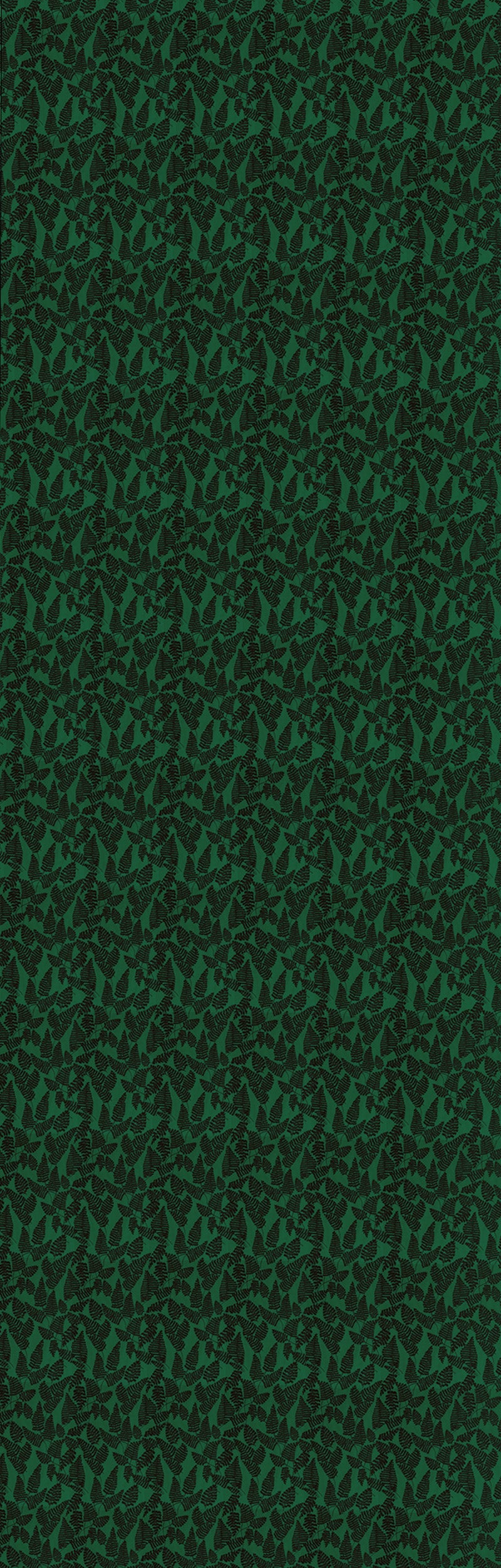 Load image into Gallery viewer, Dark Green Fern Leaves Crepe De Chine