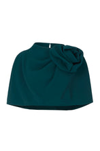 Load image into Gallery viewer, Darlena Cape Forest Green Cloqué