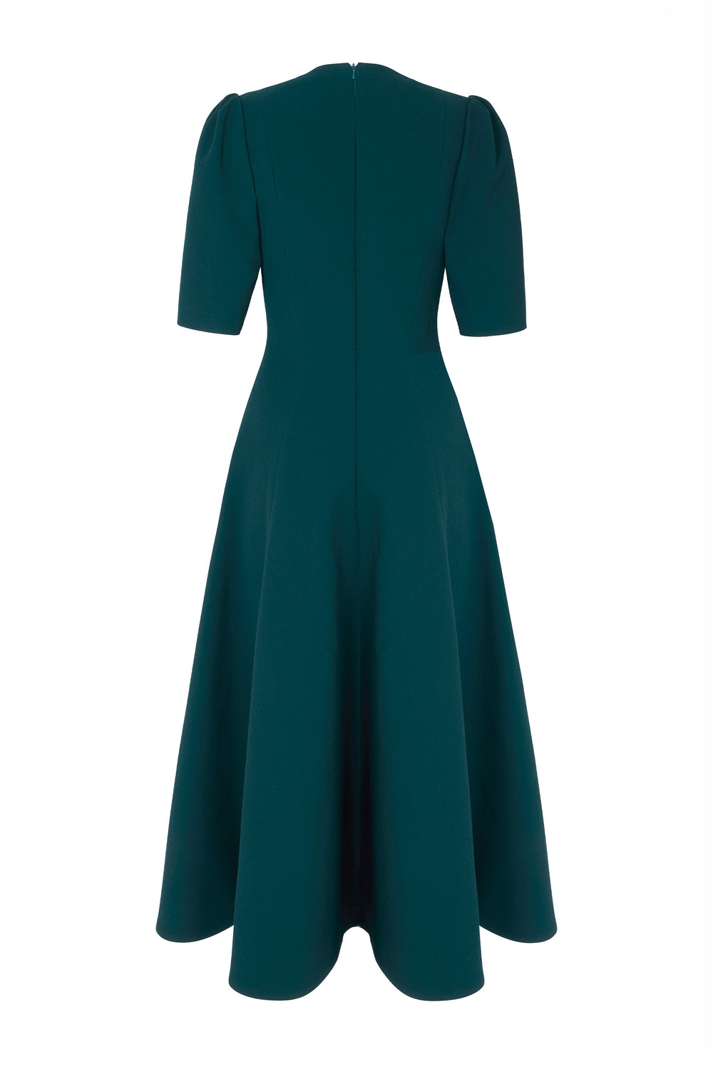 Load image into Gallery viewer, Darlena Dress Forest Green Cloqué