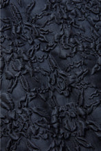 Load image into Gallery viewer, Darlena Dress Navy Stretch Rose Cloqué