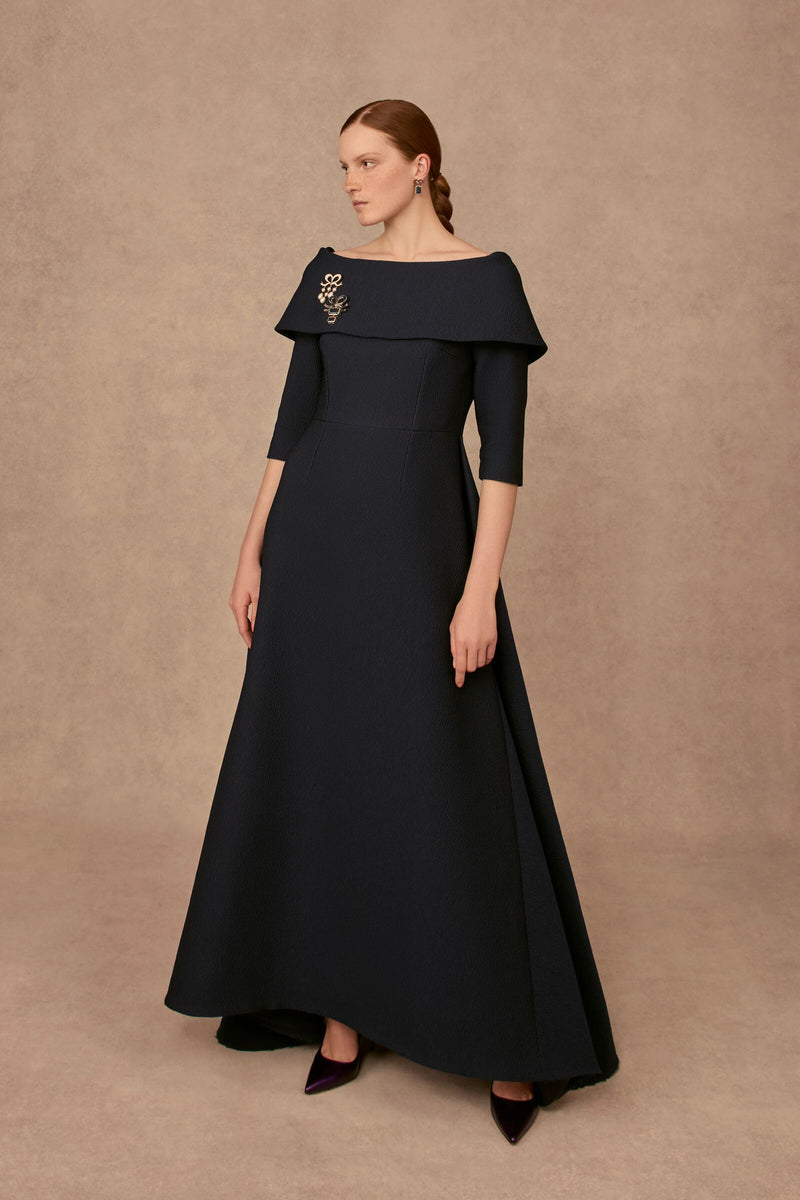 Load image into Gallery viewer, Debutante Floor Length Gown Navy
