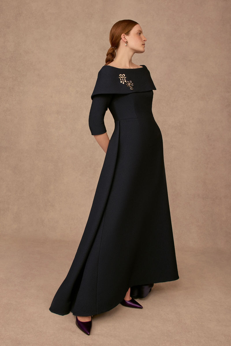 Load image into Gallery viewer, Debutante Floor Length Gown Navy