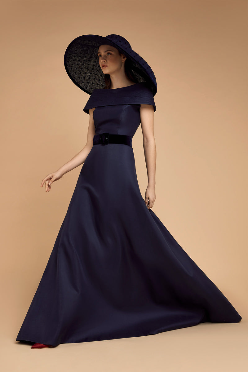 Load image into Gallery viewer, Debutante Floor Length Gown Silk Gazar