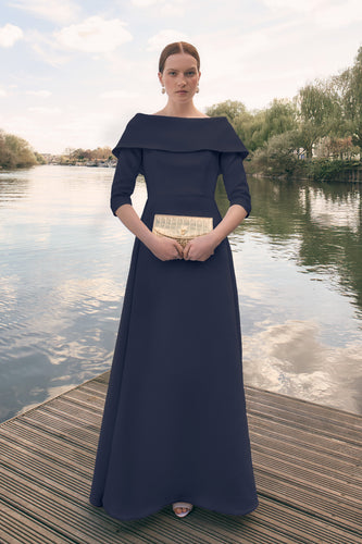 Debutante Floor Length Gown Navy