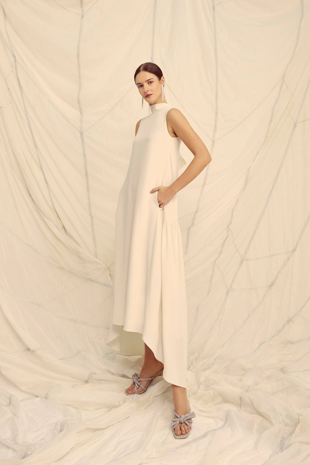 Load image into Gallery viewer, Decades Dress Ivory