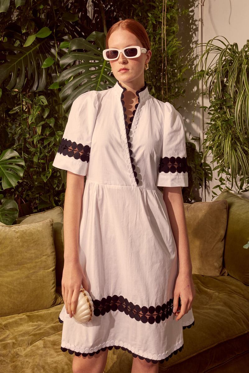 Load image into Gallery viewer, Delilah Embroidered Cotton Kaftan Dress - ARCHIVE SALE