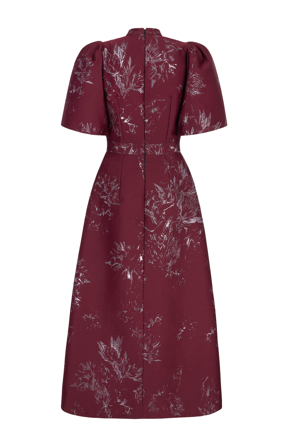 Load image into Gallery viewer, Delphine Dress Merlot Jacquard