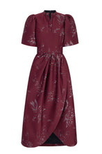 Load image into Gallery viewer, Delphine Dress Merlot Jacquard