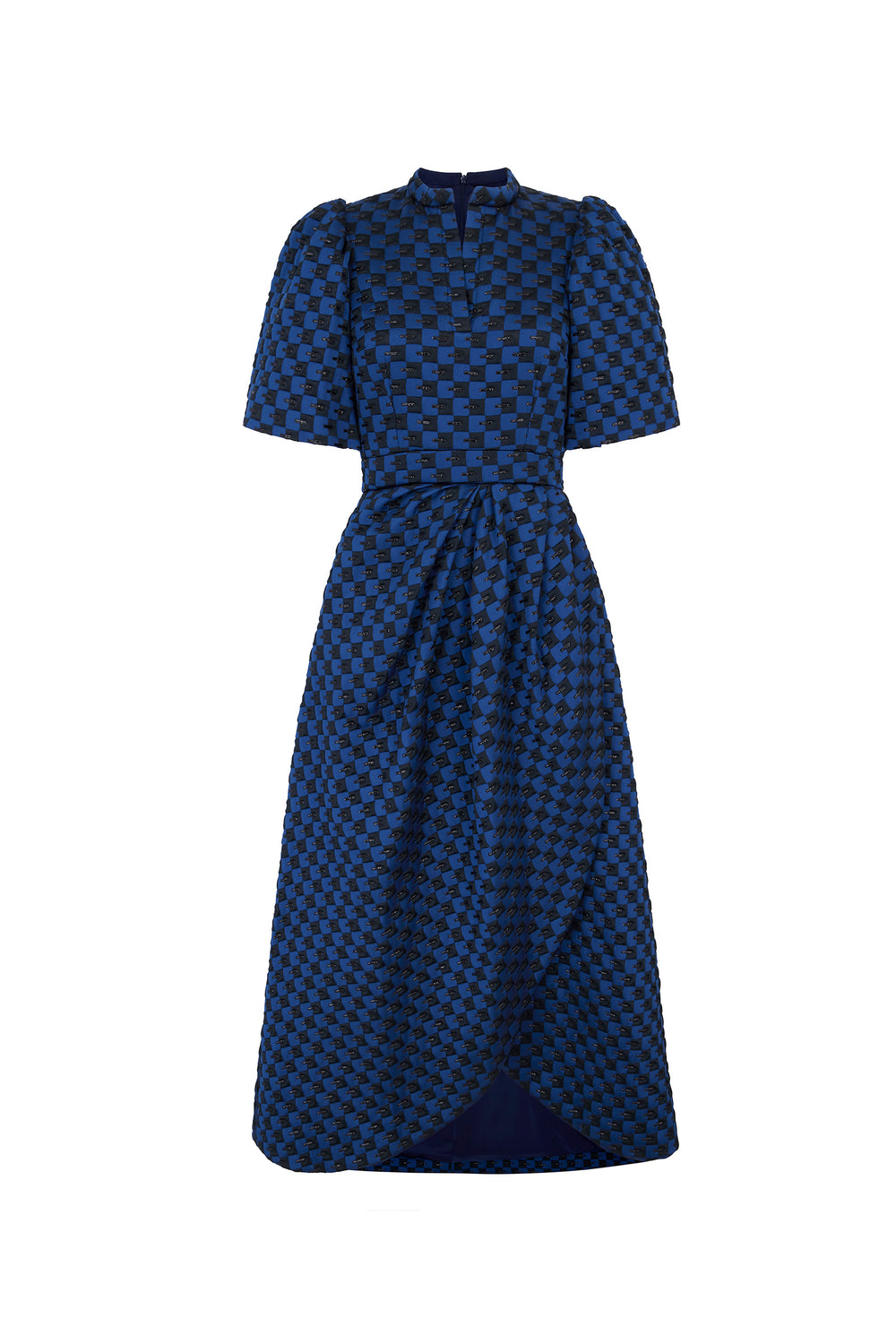 Load image into Gallery viewer, Delphine Dress Geometric Jacquard