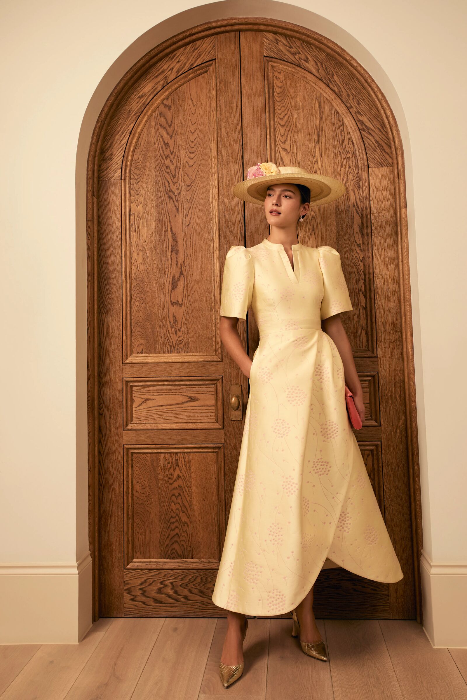 Delphine Dress Dandelion Jacquard