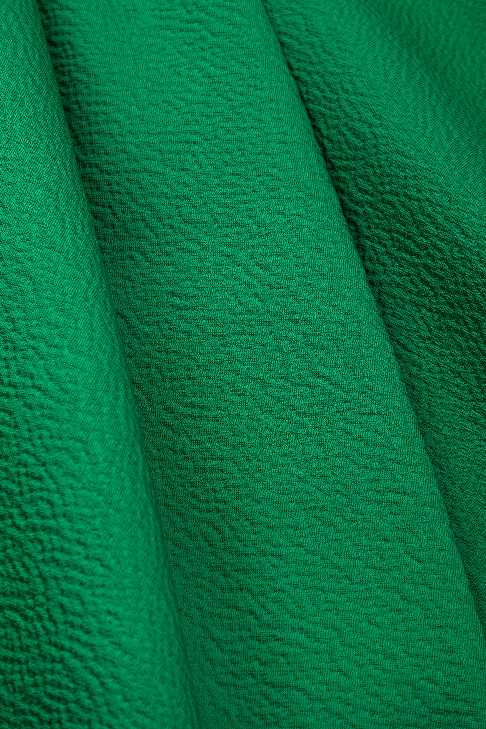 Delphine Dress Jelly Bean Green Cloqué| Suzannah London