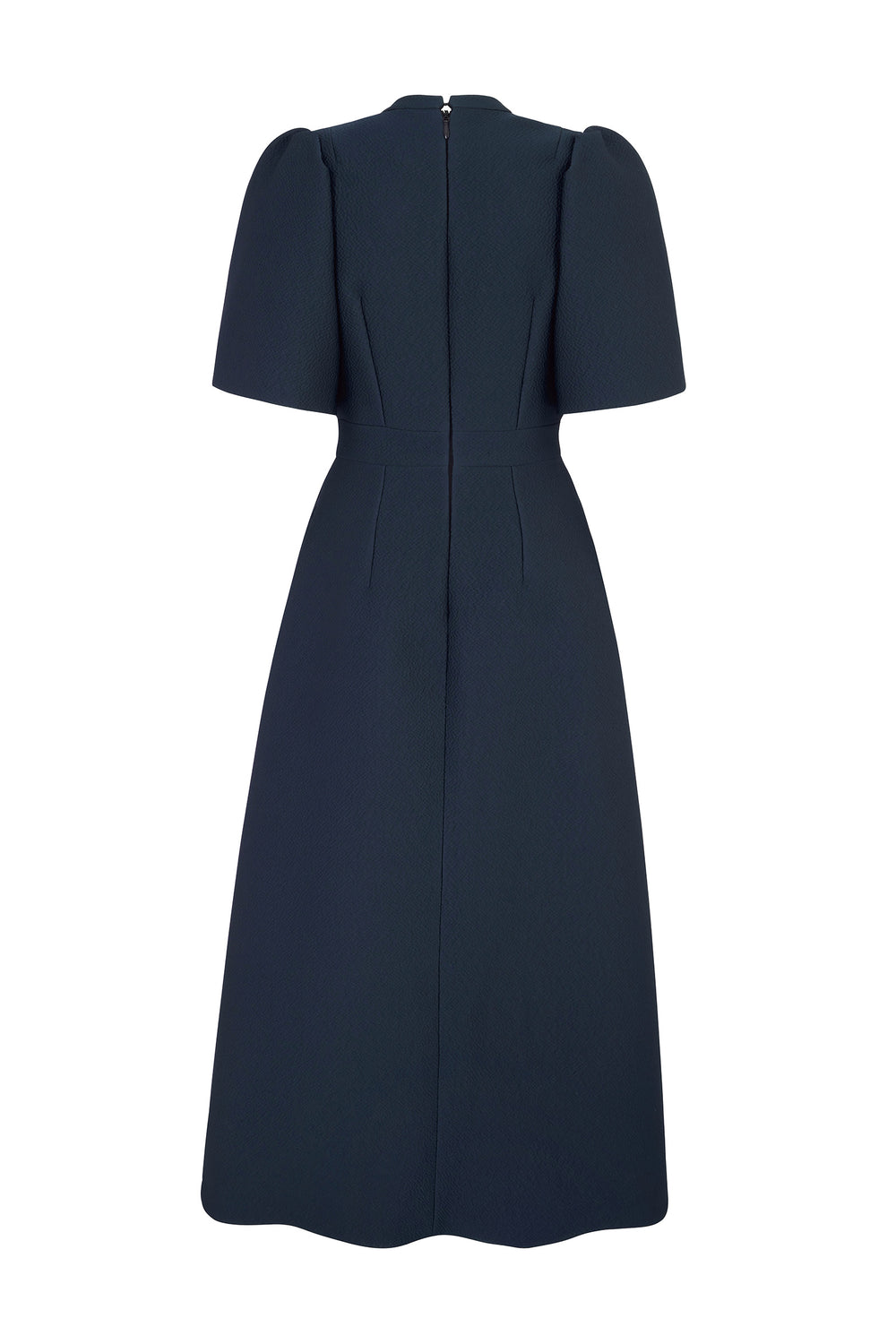Load image into Gallery viewer, Delphine Dress Navy Cloqué
