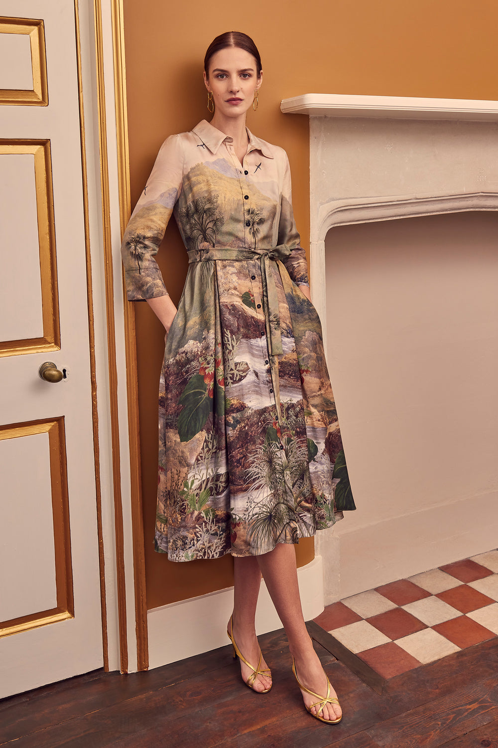 Load image into Gallery viewer, Dolce Vita Silk Twill Shirt Dress