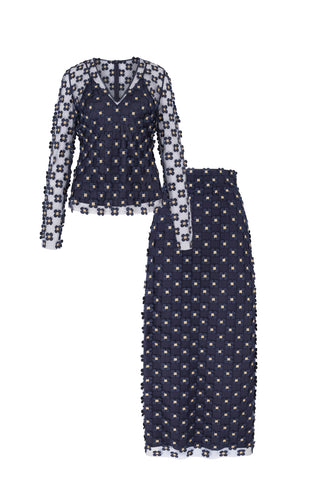 Eos & Harmonia Appliqué Daisy Lace Set