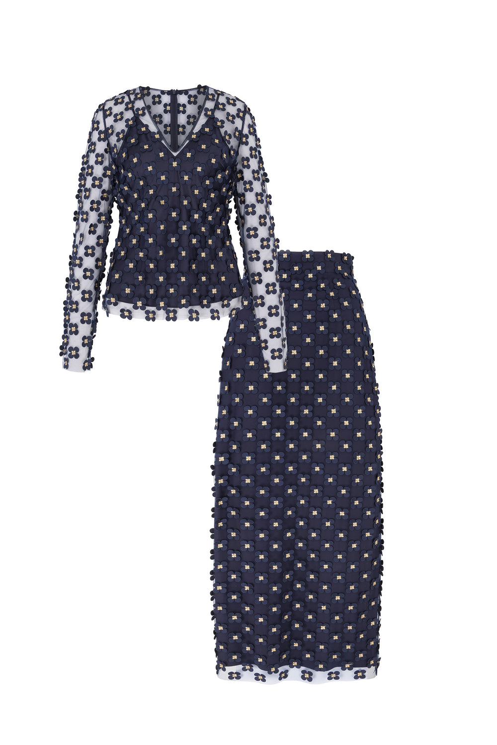 Load image into Gallery viewer, Eos &amp; Harmonia Appliqué Daisy Lace Set