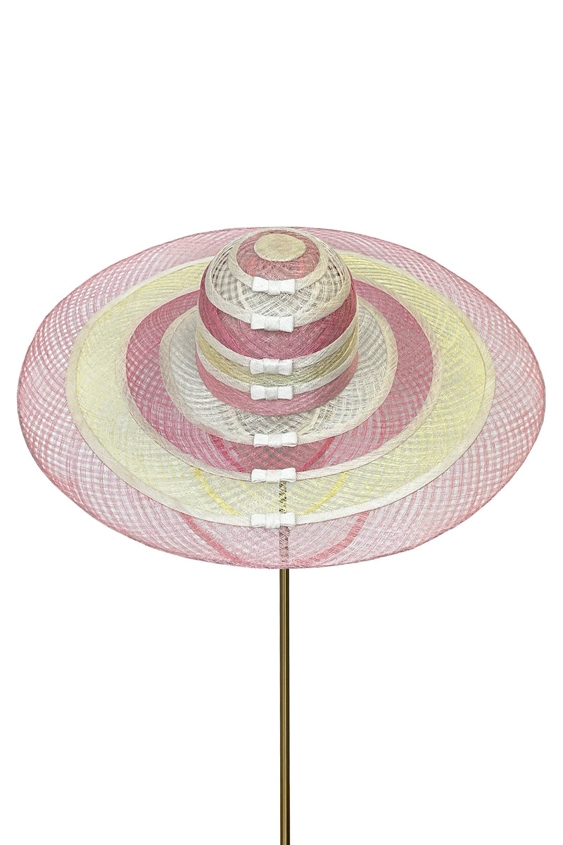 Load image into Gallery viewer, Candy Stripe Couture Hat x Edwina Ibbotson