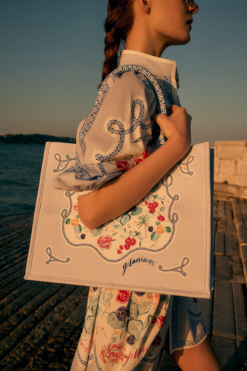 Load image into Gallery viewer, Eleni Cotton Set Greek Geraniums x Milly Jean