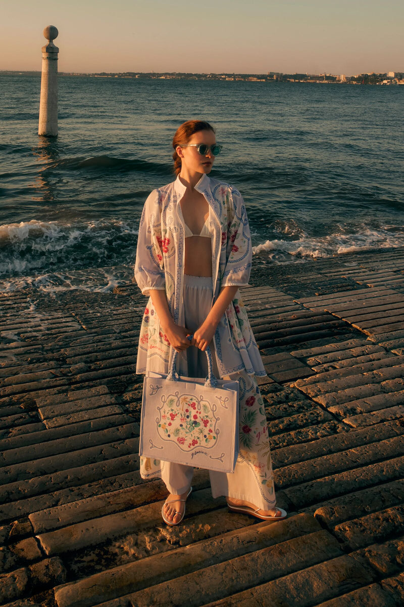Load image into Gallery viewer, Eleni Cotton Set Greek Geraniums x Milly Jean