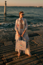 Load image into Gallery viewer, Eleni Kaftan Dress Geraniums x Milly Jean