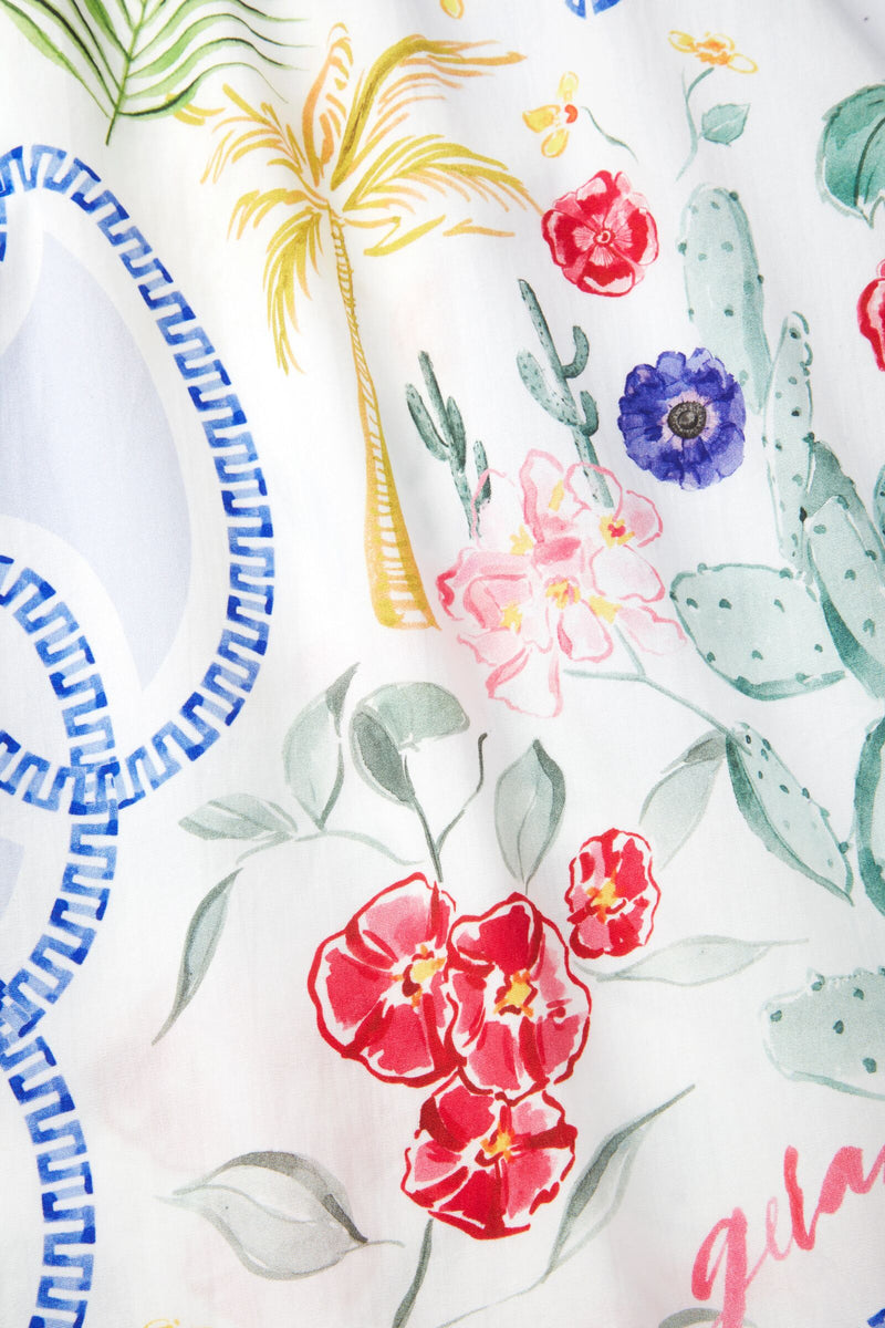 Load image into Gallery viewer, Eleni Cotton Trousers Greek Geraniums x Milly Jean