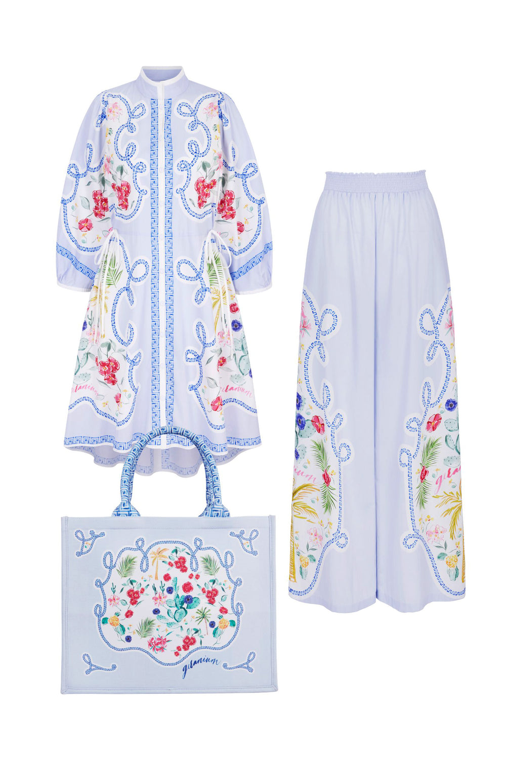 Load image into Gallery viewer, Eleni Cotton Set Greek Geraniums x Milly Jean