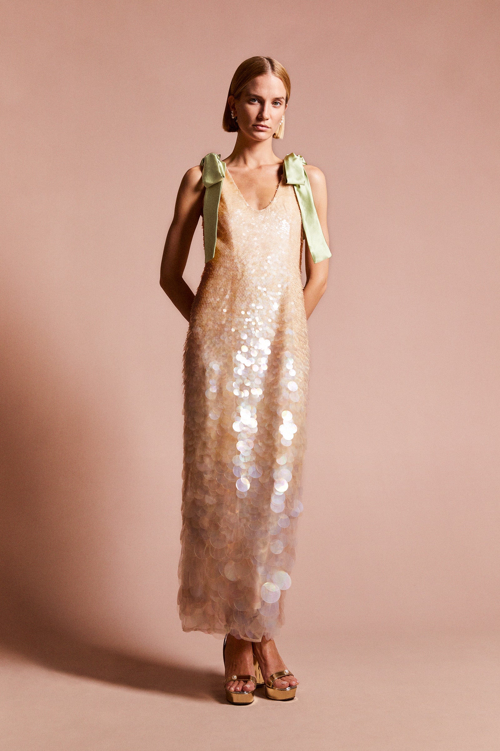 Ellington Gown Nude Sequins