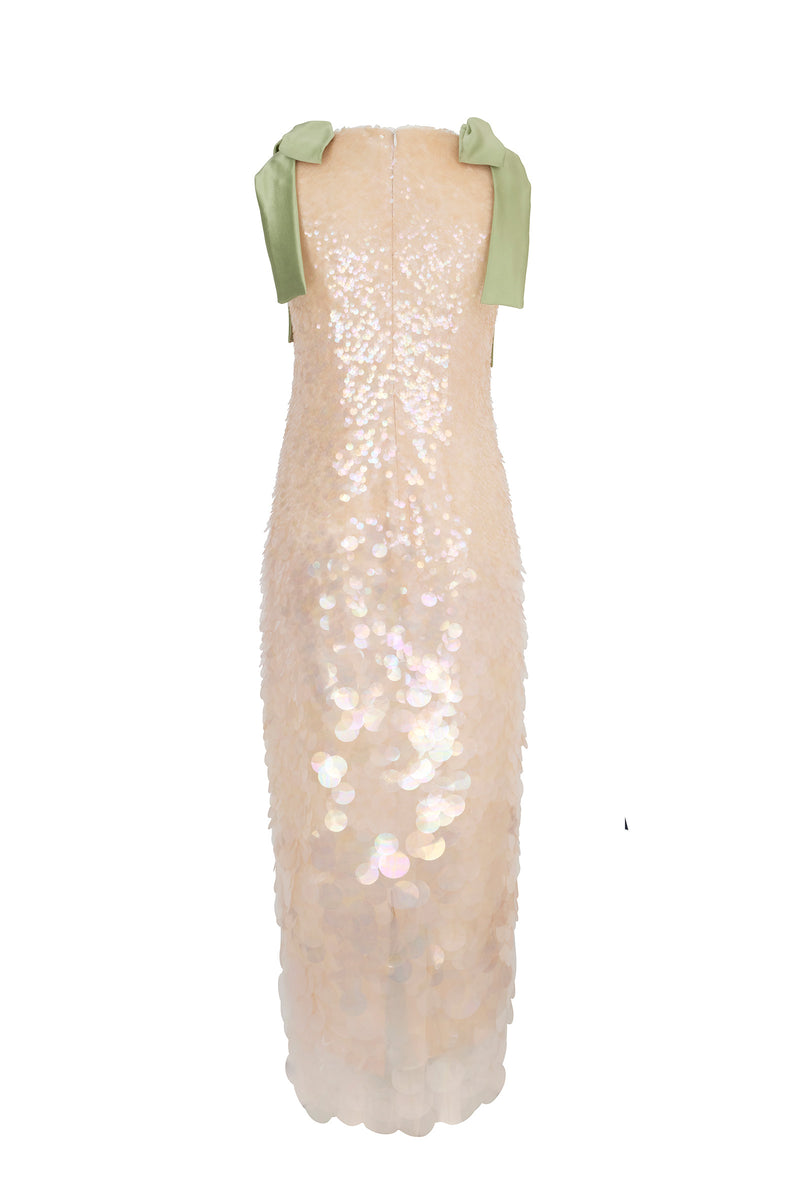 Load image into Gallery viewer, Ellington Gown Nude Sequins